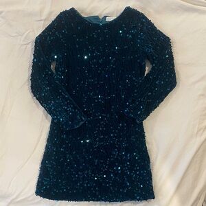 btween Teal Sequin Dress